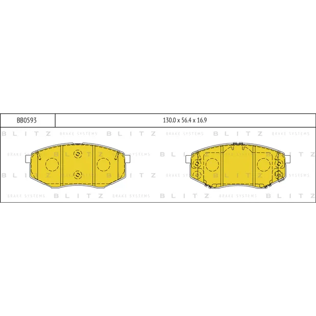 Колодки тормозные дисковые передние HYUNDAI ix20/Tucson 04->KIA Soul 14-> BLITZ BB0593