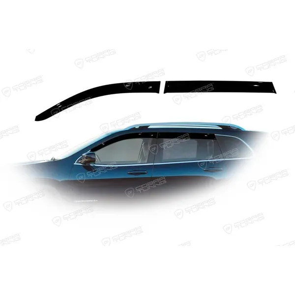 Дефлектора на окна Jeep Cherokee (KL) 2013EuroStandard деф.окон Cobra Tuning JE11013