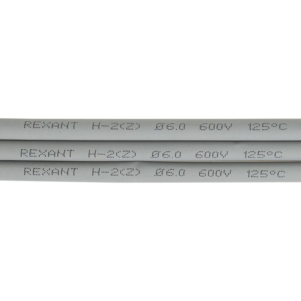 Термоусаживаемая трубка REXANT 6,0/3,0 мм, серая, REXANT 20-6010