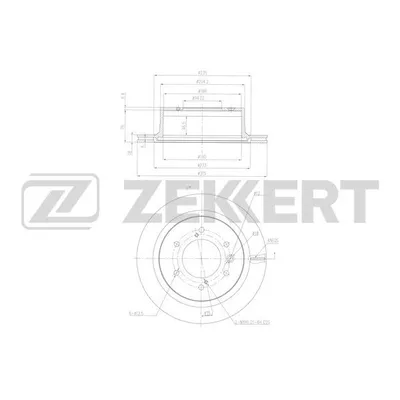 Диск тормозной задний ZEKKERT BS6478