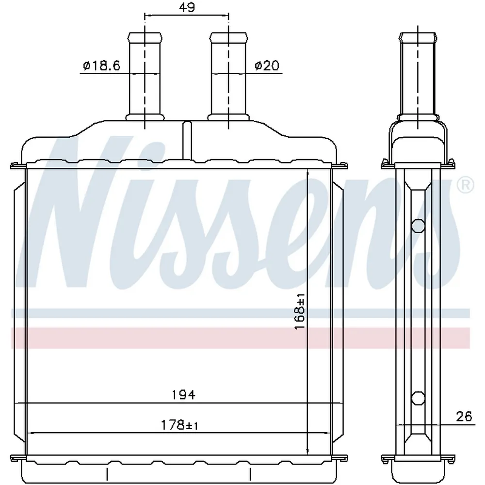 Радиатор отопителя салона NISSENS 76509