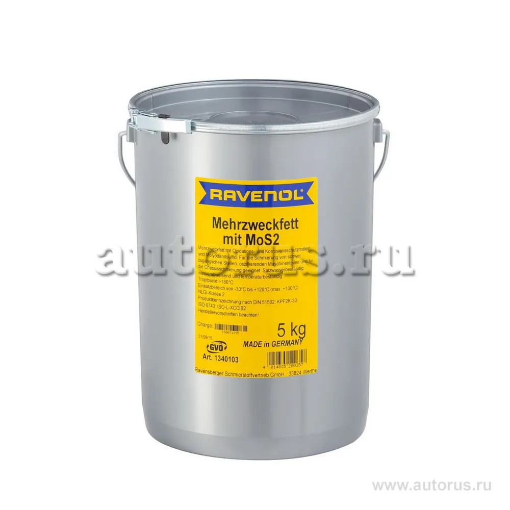 Смазка пластичная RAVENOL Mehrzweckfett m.MOS 2 5 кг Ravenol 1340103-005
