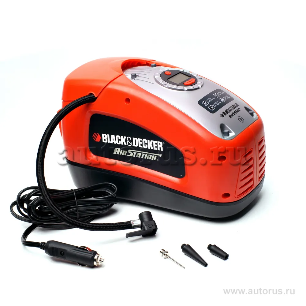 Компрессор 11Атм 10л/мин 12В и 220В BLACK&DECKER ASI300