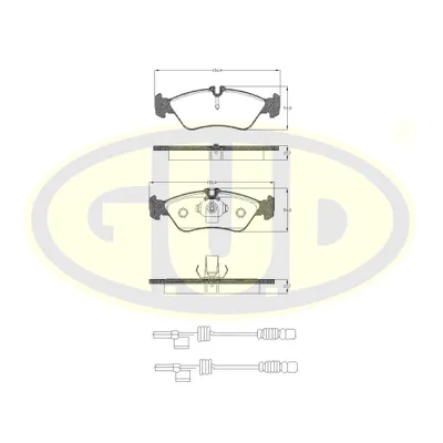 КОЛОДКИ ЗАД MB SPRINTER 308D/310D.VW LT28-35 2.3-2.5TD 96-98 G.U.D GBP058000
