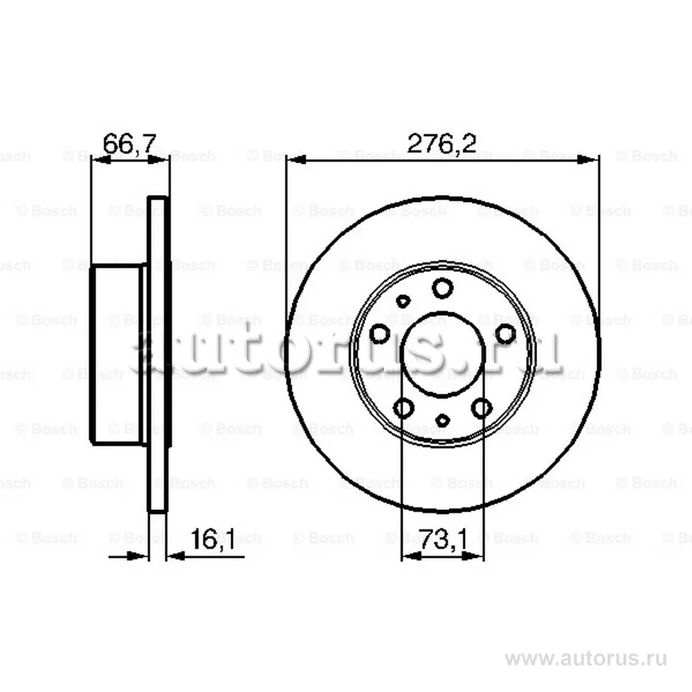 Диск тормозной IVECO: DAILY II 99- BOSCH 0986479161