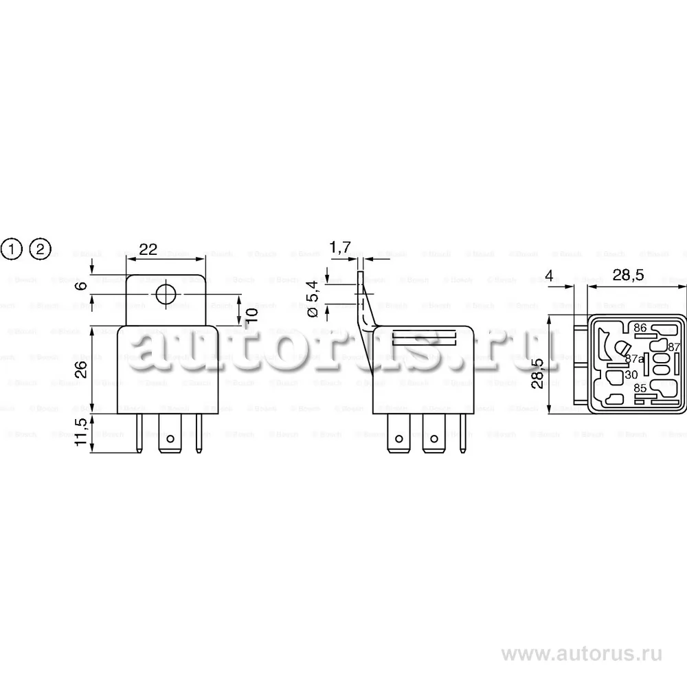 реле универсальное BOSCH 0 332 019 150