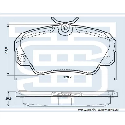 Колодки тормозные перед. OPEL OMEGA A / OMEGA B / SENATOR B STARKE 175-510