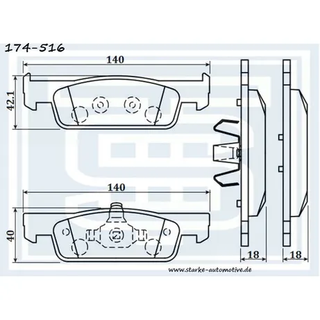 Колодки тормозные RENAULT LOGAN II передние STARKE 174516