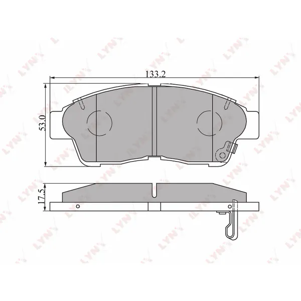 Колодки передние LYNXauto BD-7516