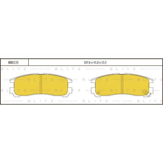 Колодки тормозные дисковые задние MITSUBISHI Galant/Space Wagon/3000 GT 88-> BLITZ BB0135