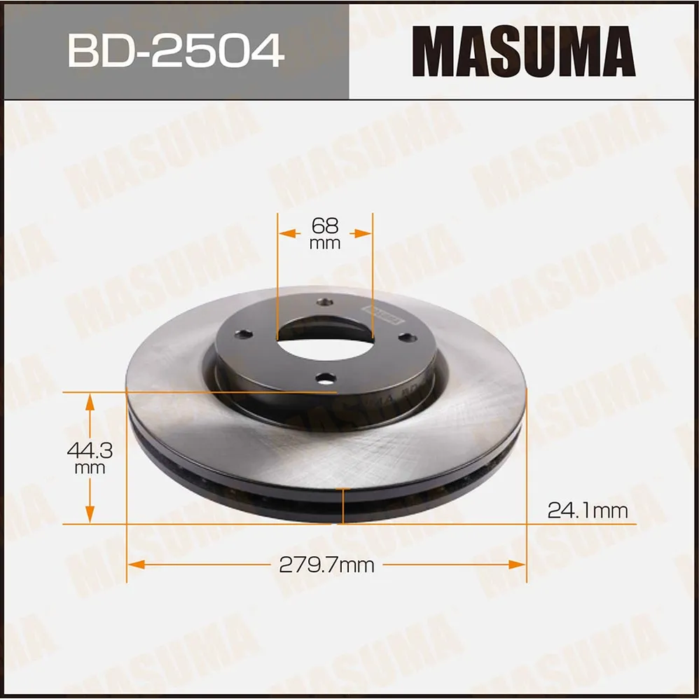 Диск тормозной передний для NISSAN CUBE MASUMA BD-2504