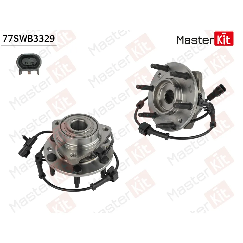Ступица в сборе с подшипником перед. Chevrolet TRAILBLAZER (KC_)/Isuzu ASCENDER/Saab 9-7X 77SWB3329 MASTERKIT 77SWB3329
