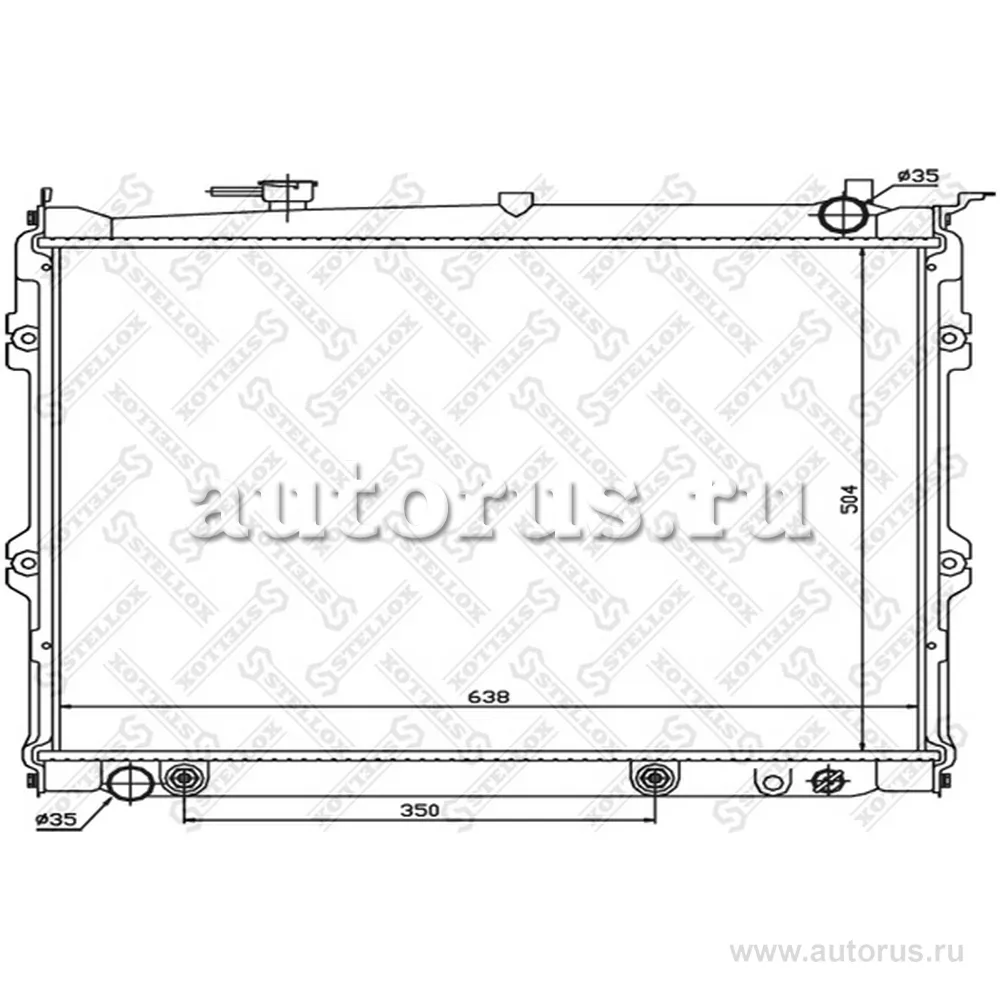 Радиатор системы охлаждения МКПП Mazda MPV 2.6/3.0 89-98 STELLOX 10-25842-SX