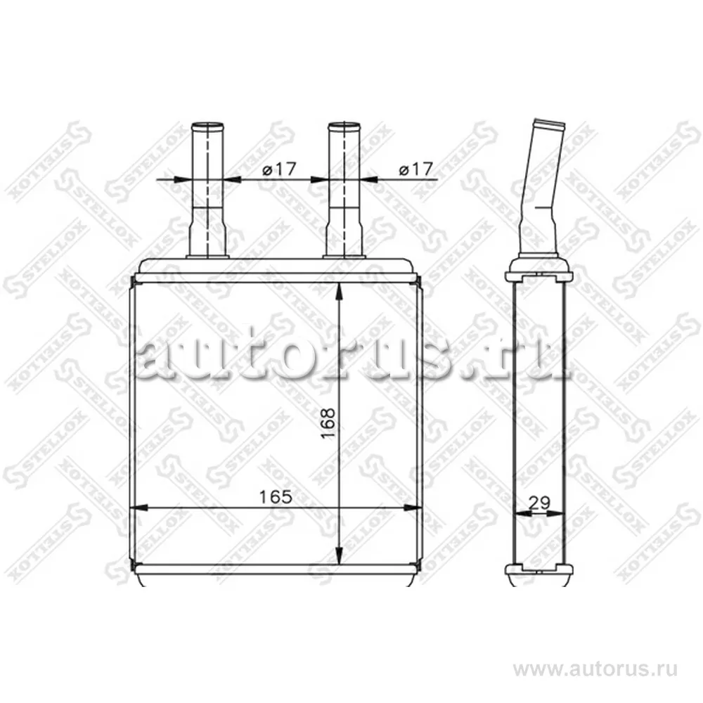Радиатор печки Hyundai Elantra/Coupe/Accent 1.3/1.5 96-00 STELLOX 10-35072-SX