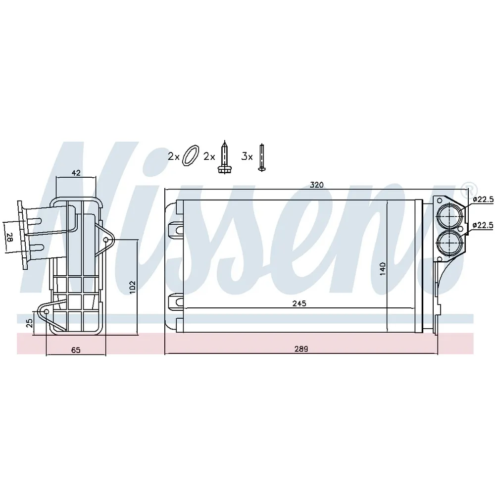 Радиатор отопителя салона NISSENS 72941