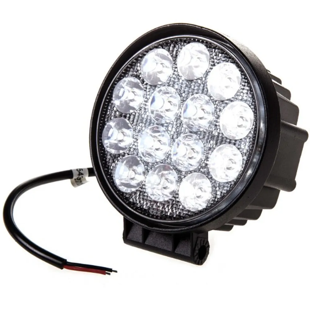 Фара светодиодная OFF ROAD 115мм диаметр круглая 12V/24V 42W 6000K 14 диодов Дальний свет, SKYWAY SKYWAY S07201019