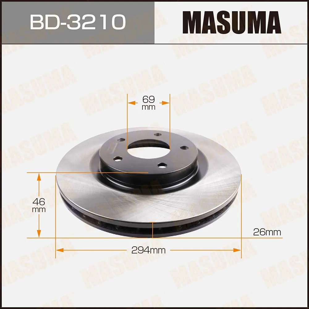 Диск тормозной передний для MITSUBISHI ASX MASUMA BD-3210