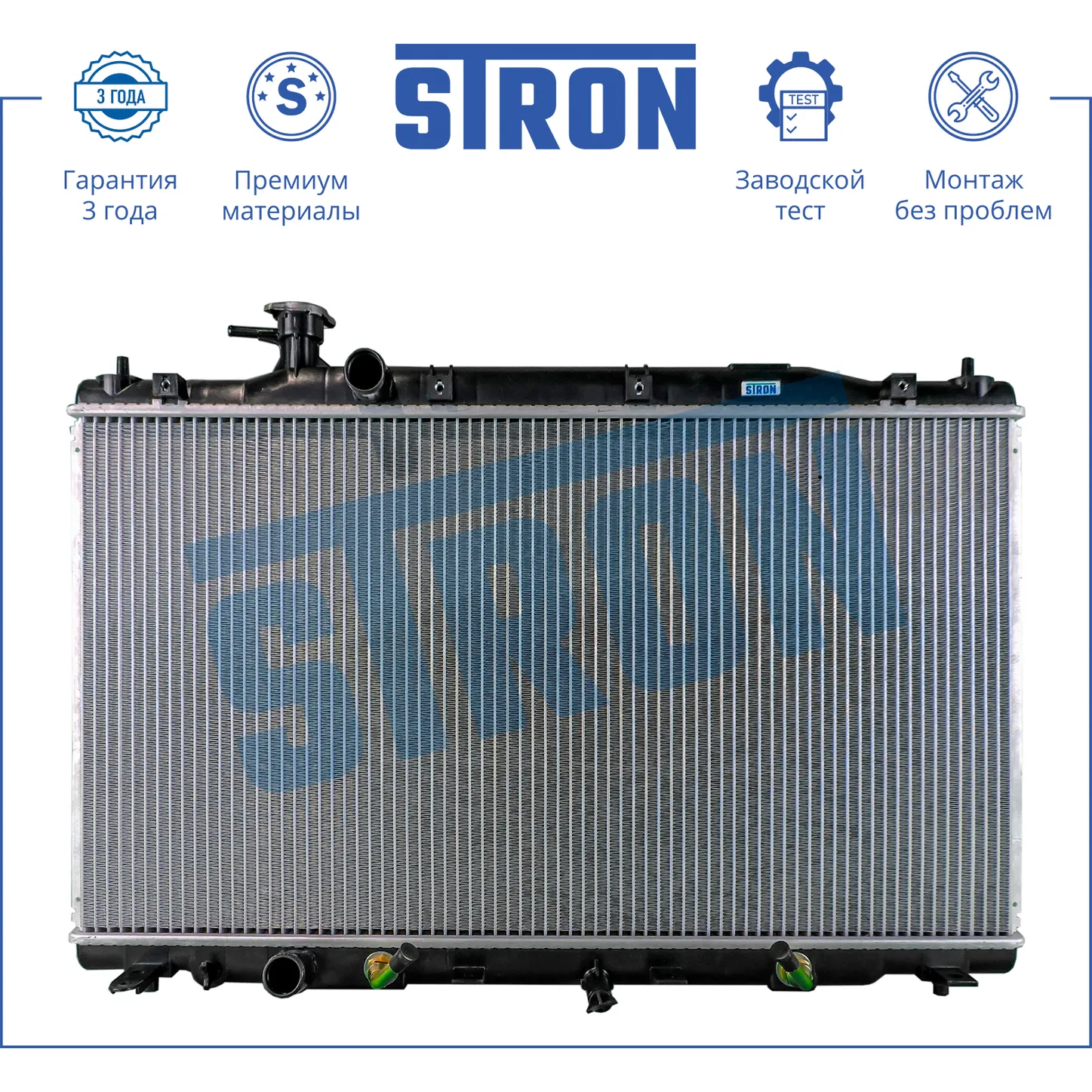 Радиатор двигателя, Пластик и Алюминий HONDA CR-V III (RE2; RE3; RE4; RE5; RE6; RE7) R20A STRON STR0327