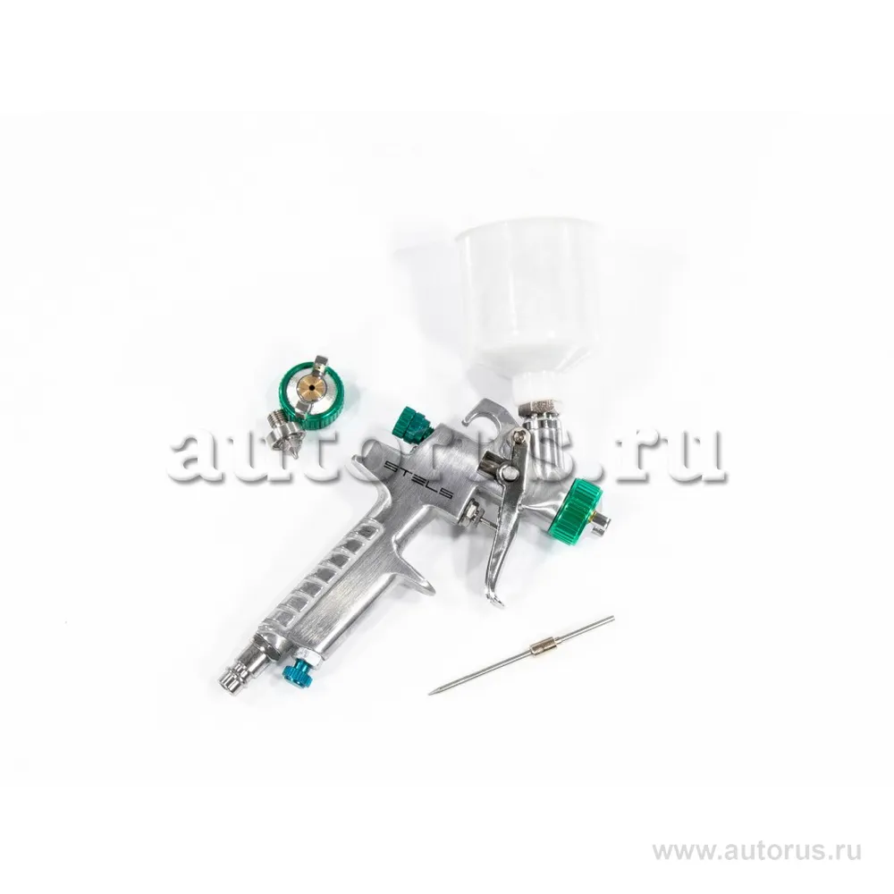 Краскораспылитель AG 810 HVLP, гравитационный, сопло 0, 8 мм и 1 мм STELS 57361