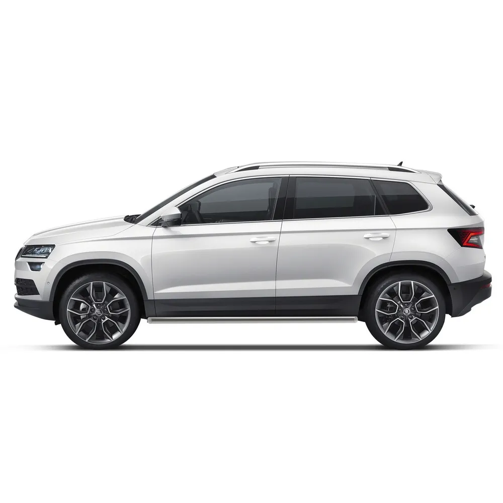 Защита порогов d57 Rival для Skoda Karoq 2020-н.в., нерж. сталь, 2 шт., R.5102.003