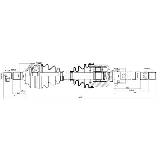 Приводной вал ZIKMAR Z88028R