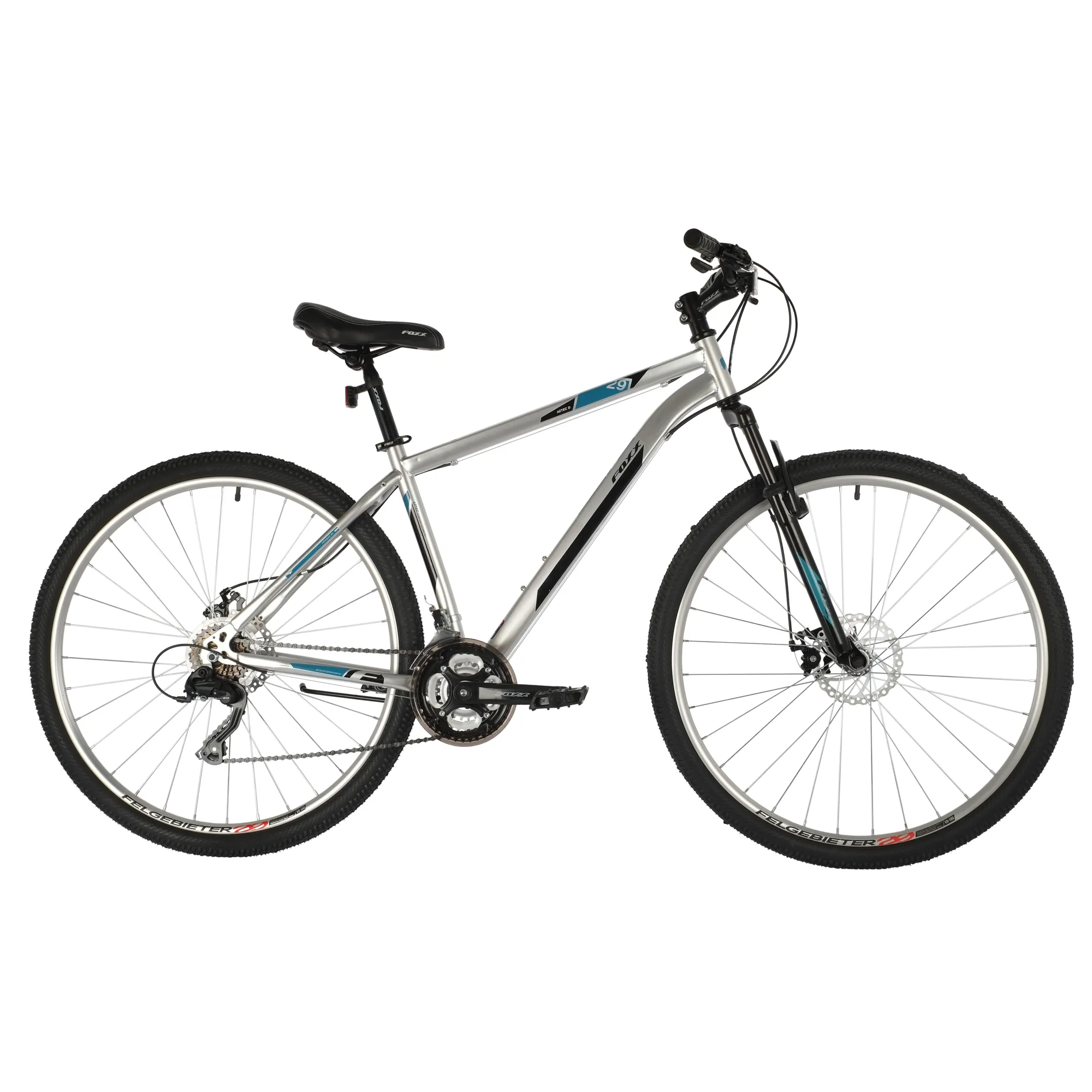 Велосипед 29 горный FOXX Aztec D (2021) количество скоростей 18 рама сталь 20 серебристый