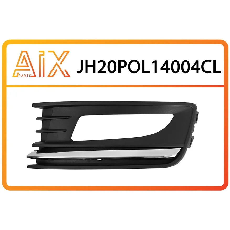 Решетка птф левая текстура +хром AIX JH20-POL14-004CL