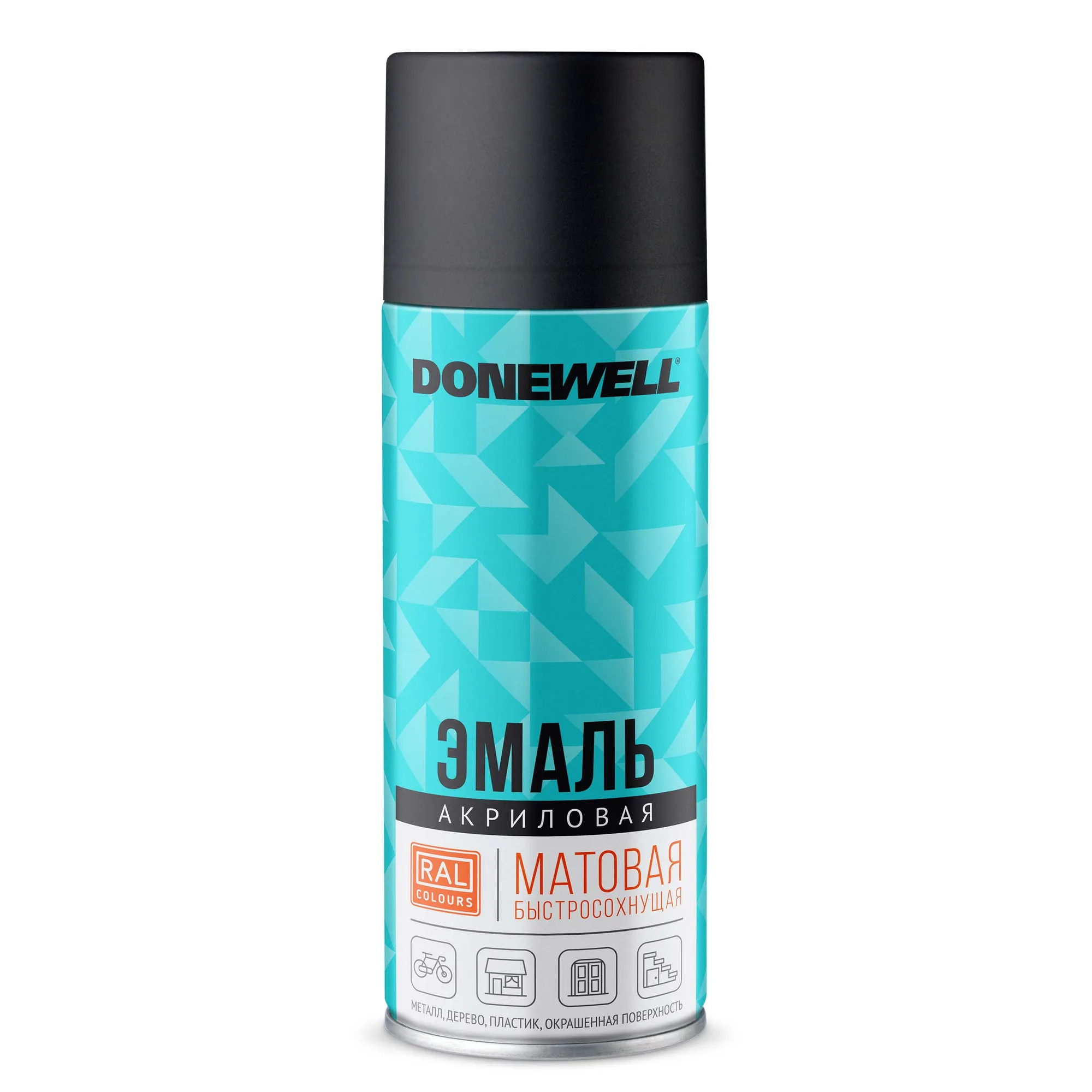Эмаль универсальная акриловая RAL 9005 черная матовая DONEWELL DONEWELL DWA9005M