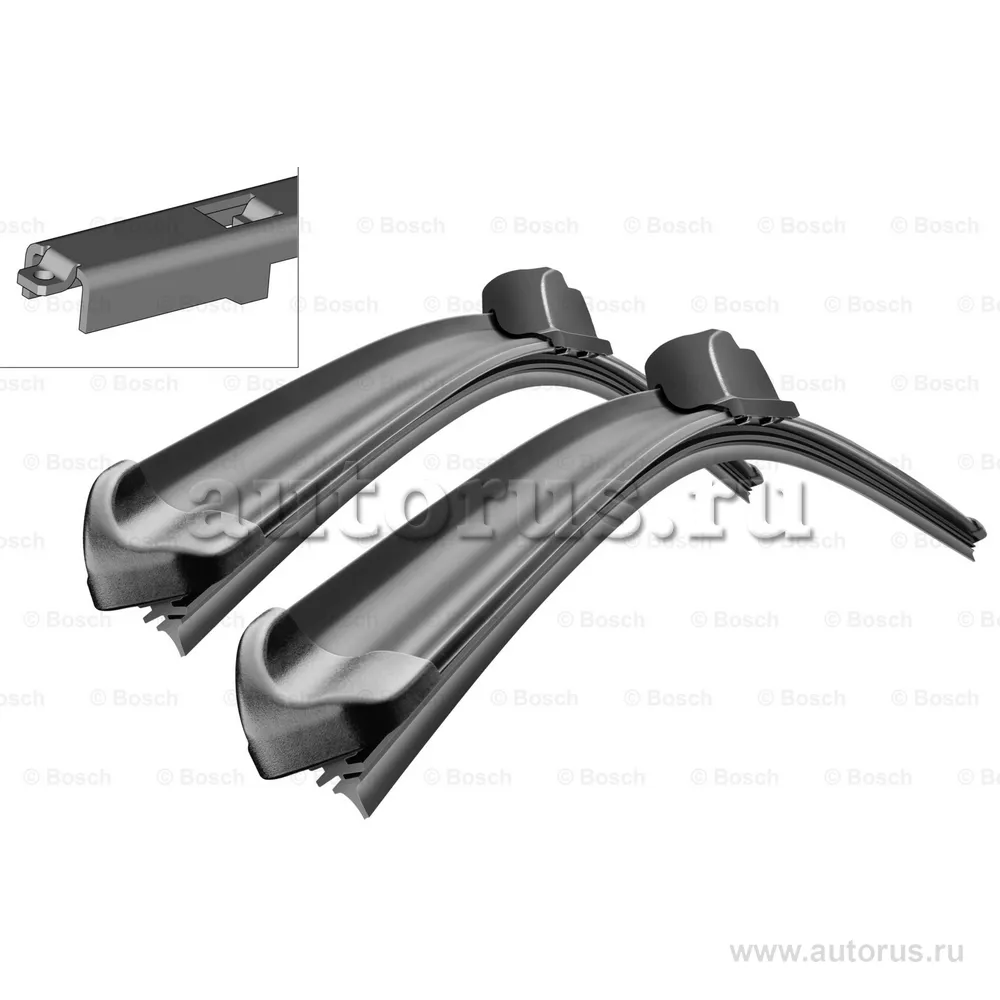 Щетка стеклоочистителя 600/575 мм бескаркасная комплект 2 шт BOSCH AeroTwin 3 397 118 955