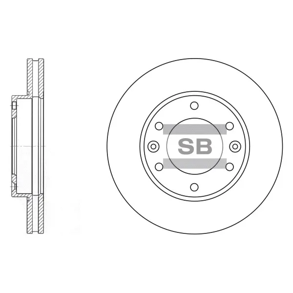 Диск тормозной передний KIA CARNIVAL 06-> /VENT D=300MM SANGSIN BRAKE SD2030