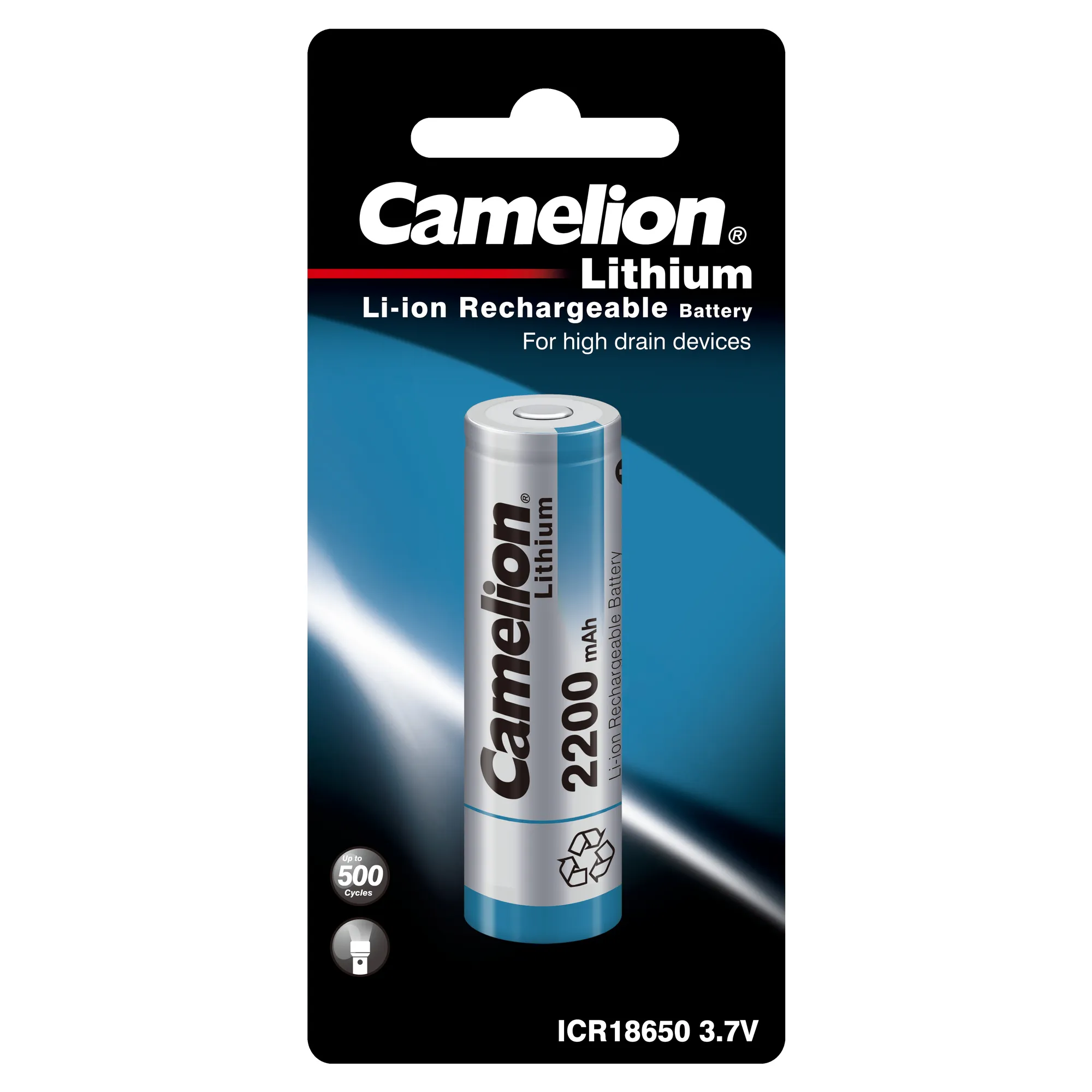 Батарейка литиевая Camelion Lithium 18650 3,7V (1 шт) ICR18650F-22BP1