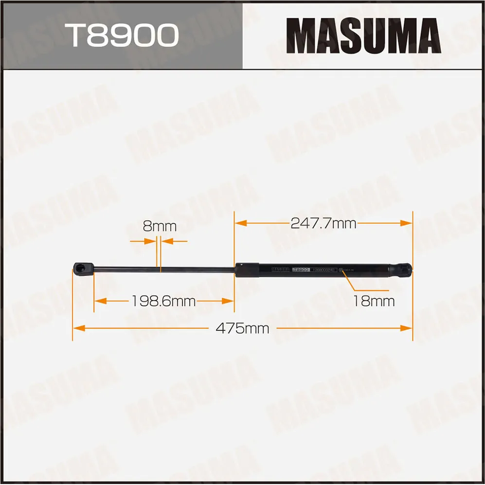 Упор газовый багажника MASUMA T8900