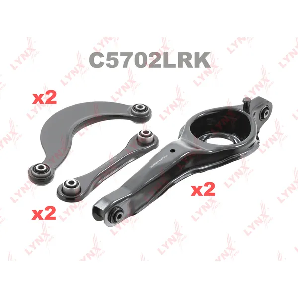 Ремкомплект рычагов задней подвески L+R FORD Focus II/C-Max LYNXauto C5702LRK