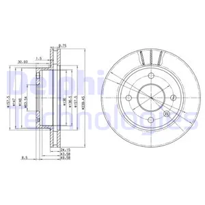 Диск тормозной FORD DELPHI BG2367