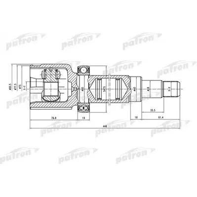 ШРУС внутр прав к-кт 23x40x21 FORD: FOCUS 98 - 04, FOCU PATRON pcv5036