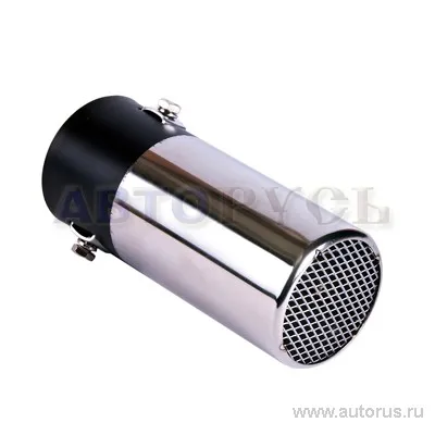 Насадка на глушитель 63x185x63 мм хром-черная BOLK BK01418