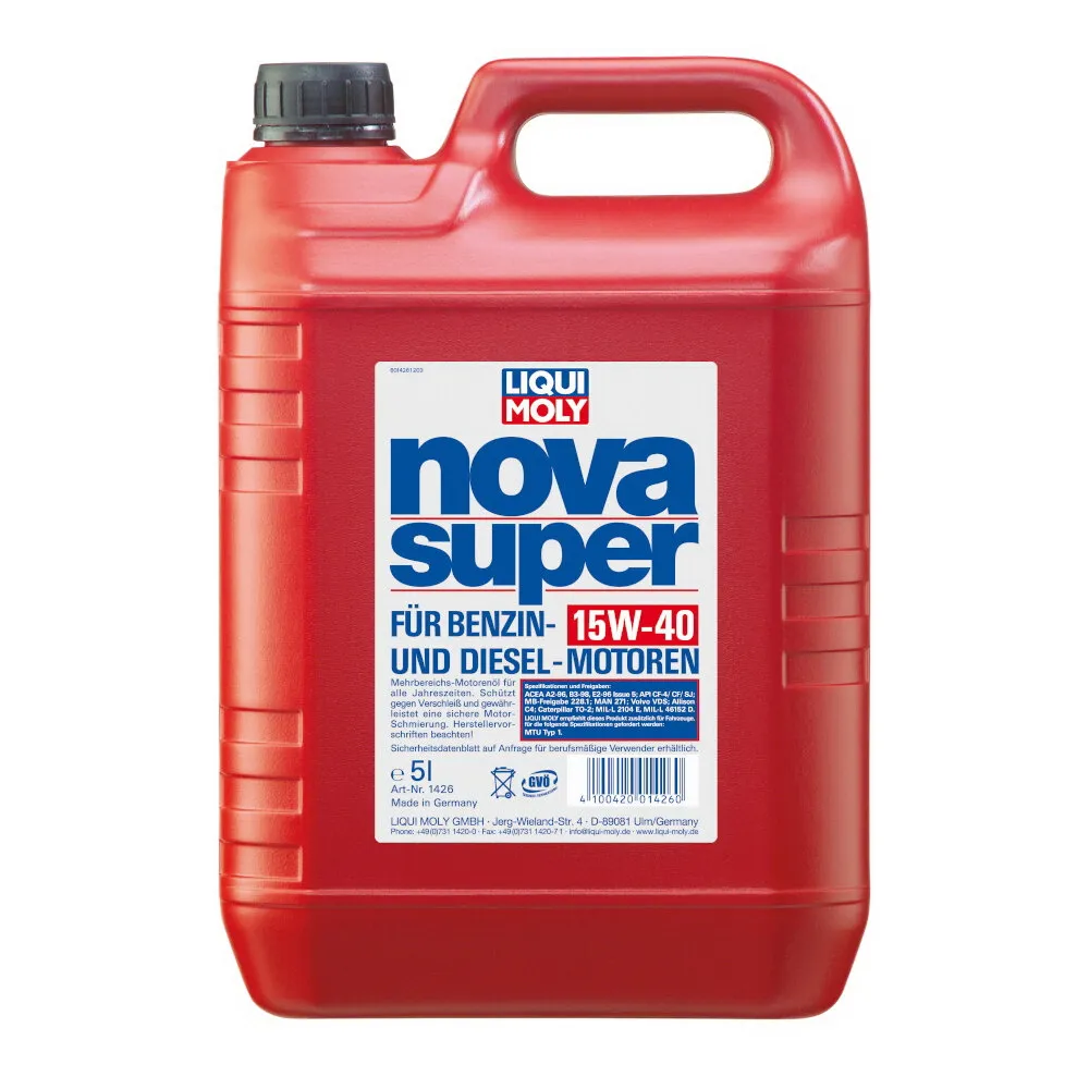 Масло моторное Nova Super 15W-40 CF-4/SJ A2/B3/E2 (5л) LIQUI MOLY 1939