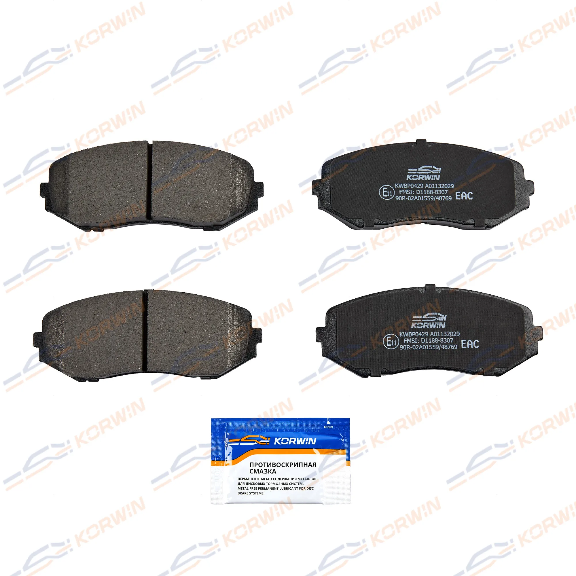 Колодки тормозные перед. Suzuki Grand Vitara II (05-15) KORWIN KWBP0429