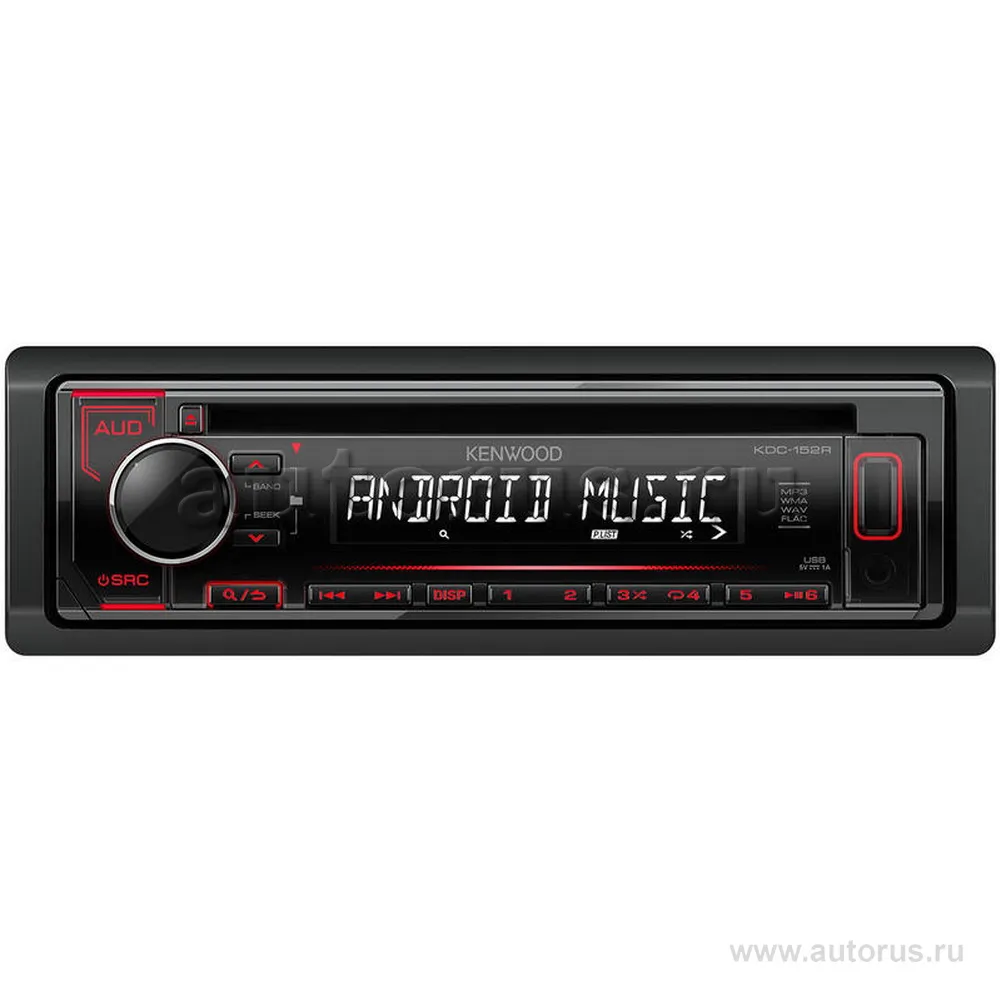 Проигрыватель CD,MP3 KENWOOD KDC-152R, 4x50вт, USB