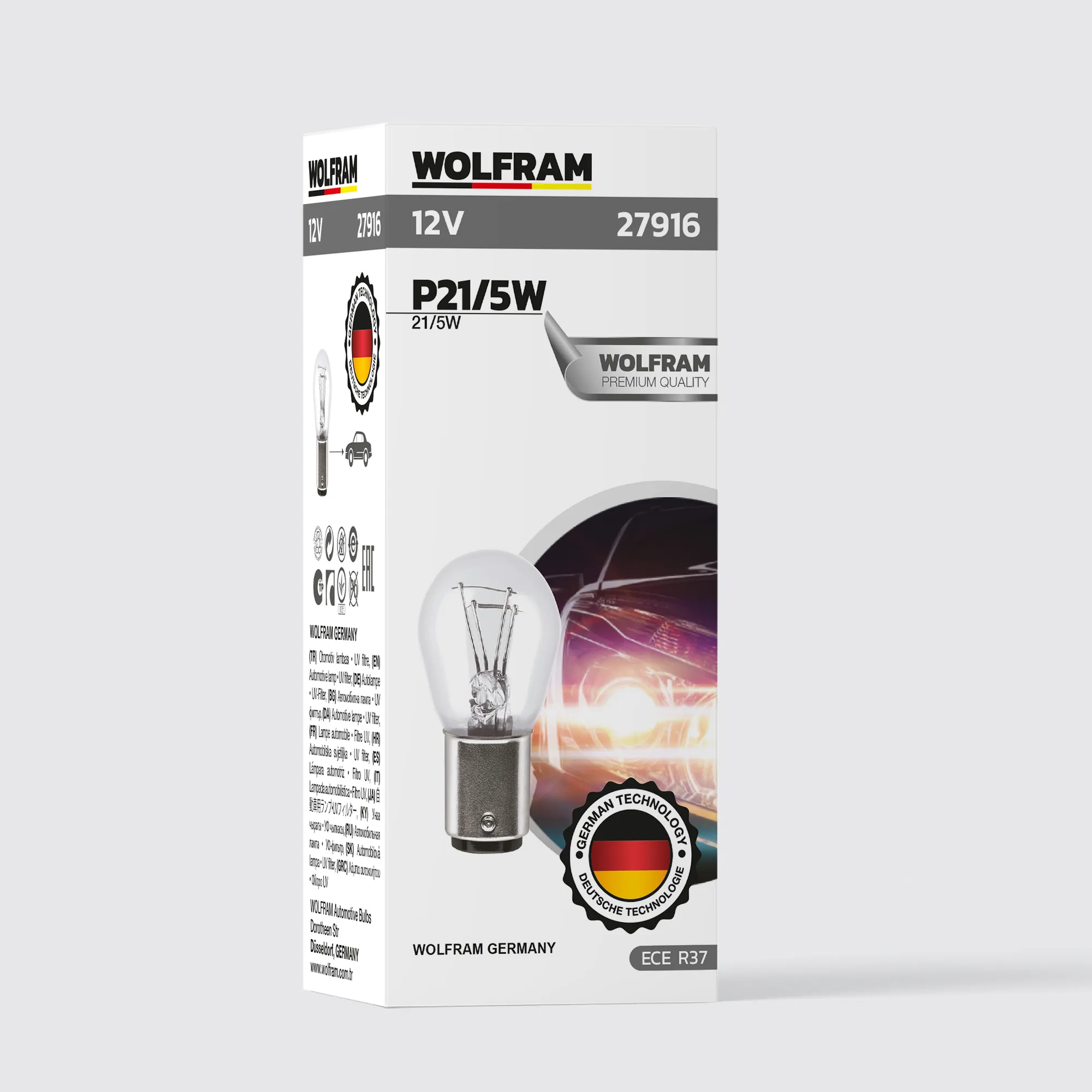 Лампа 12V P21/5W 21/5W BAY15d WOLFRAM HALOGEN BULB 1 шт. картон 27916