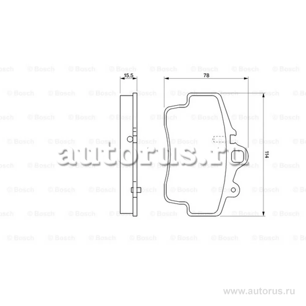 Колодки дисковые п Porsche Boxster 987 2.7iCayman 2.7 3.4i 05 BOSCH 0 986 424 570