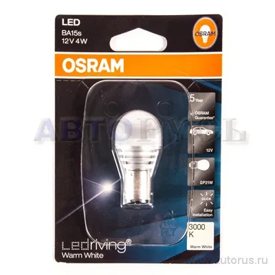 Лампа светодиодная 12V P21W 21W OSRAM 1 шт. блистер 7556WW-01B