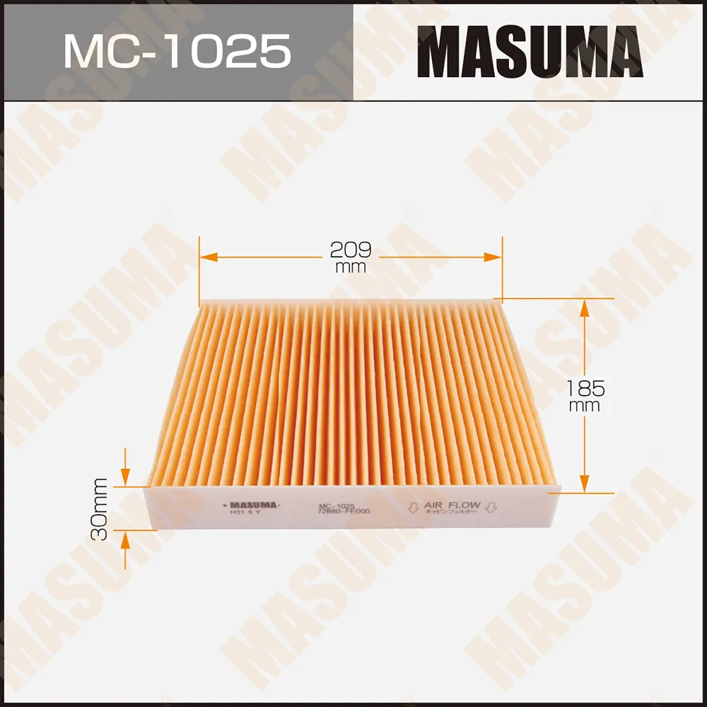 Фильтр салона subaru legacy 2.0 2.5 98-03 outback 2.0 3.0 00-03 MASUMA mc1025