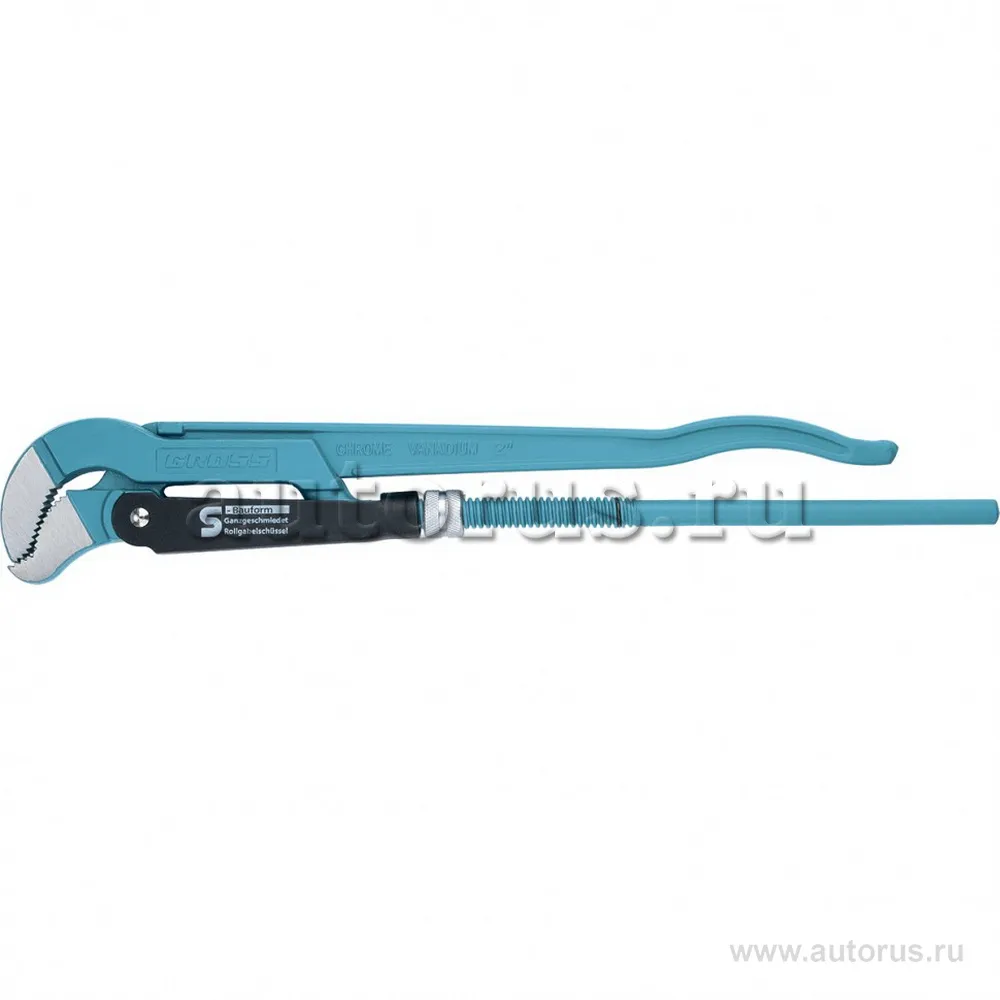 Ключ трубный рычажный, N3, 2, цельнокованый, CrV, тип - S GROSS 15615