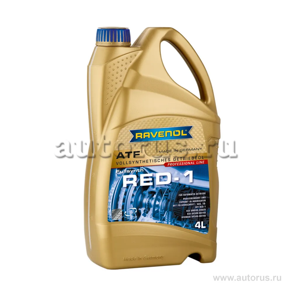 Трансмиссионное масло RAVENOL ATF RED-1 (4л) new 1211117-004 (4014835719095)