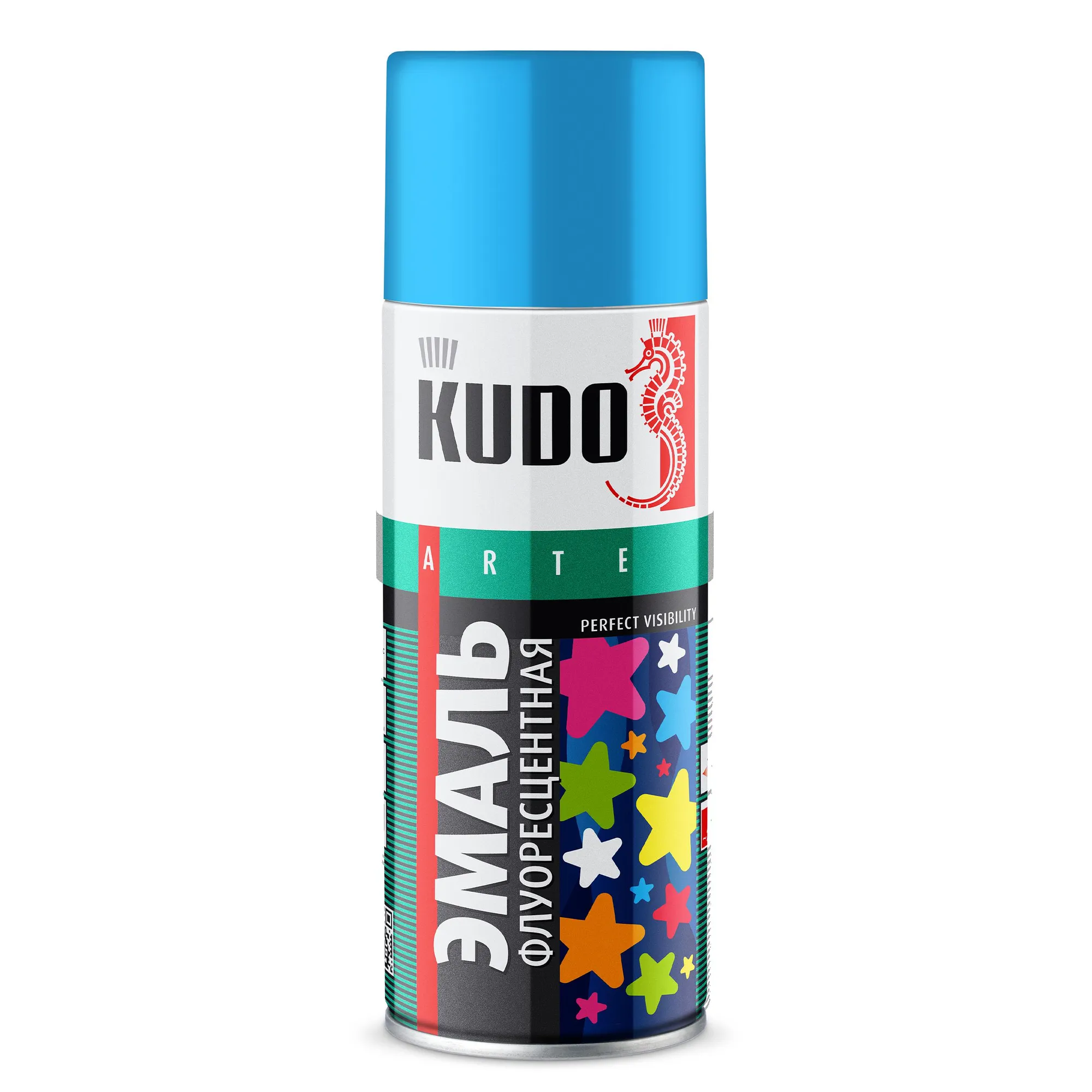 Эмаль флуоресцентная голубая 520 мл KUDO KU1202