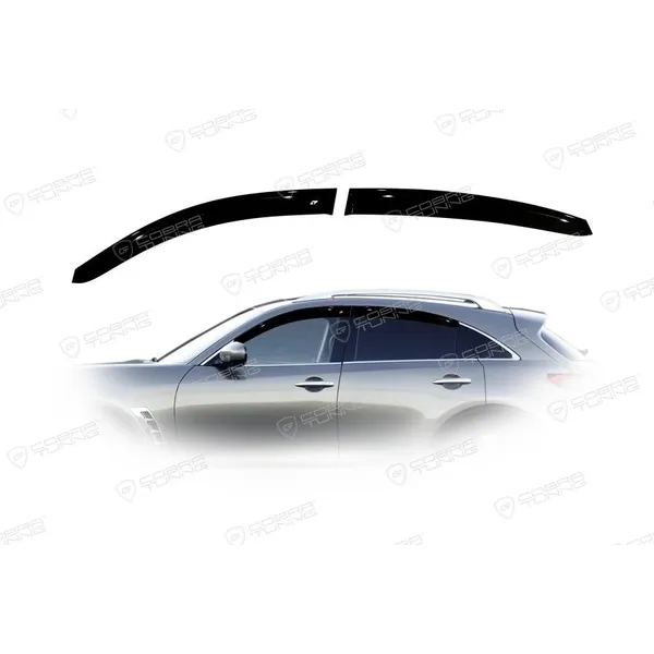 Дефлектора на окна Infiniti FX-Series II (S51) 2008/Infiniti QX70 (S51) 2013EuroStandard деф.окон Cobra Tuning IE10408