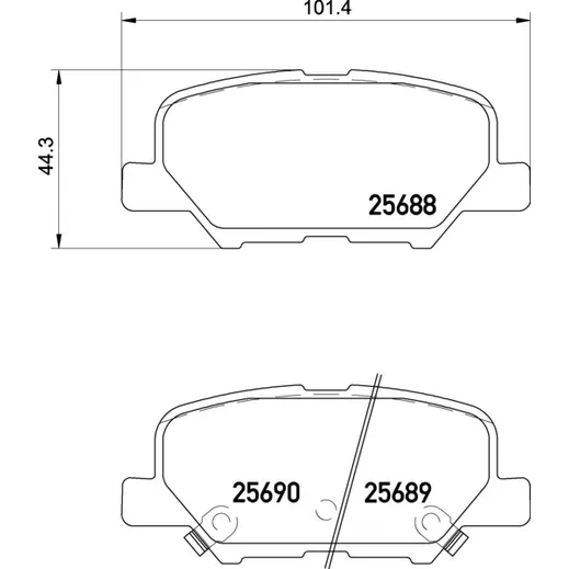 Колодки задние CITROEN C4/MAZDA 6 III/MITSUBISHI Outlander III NISSHINBO NP5038