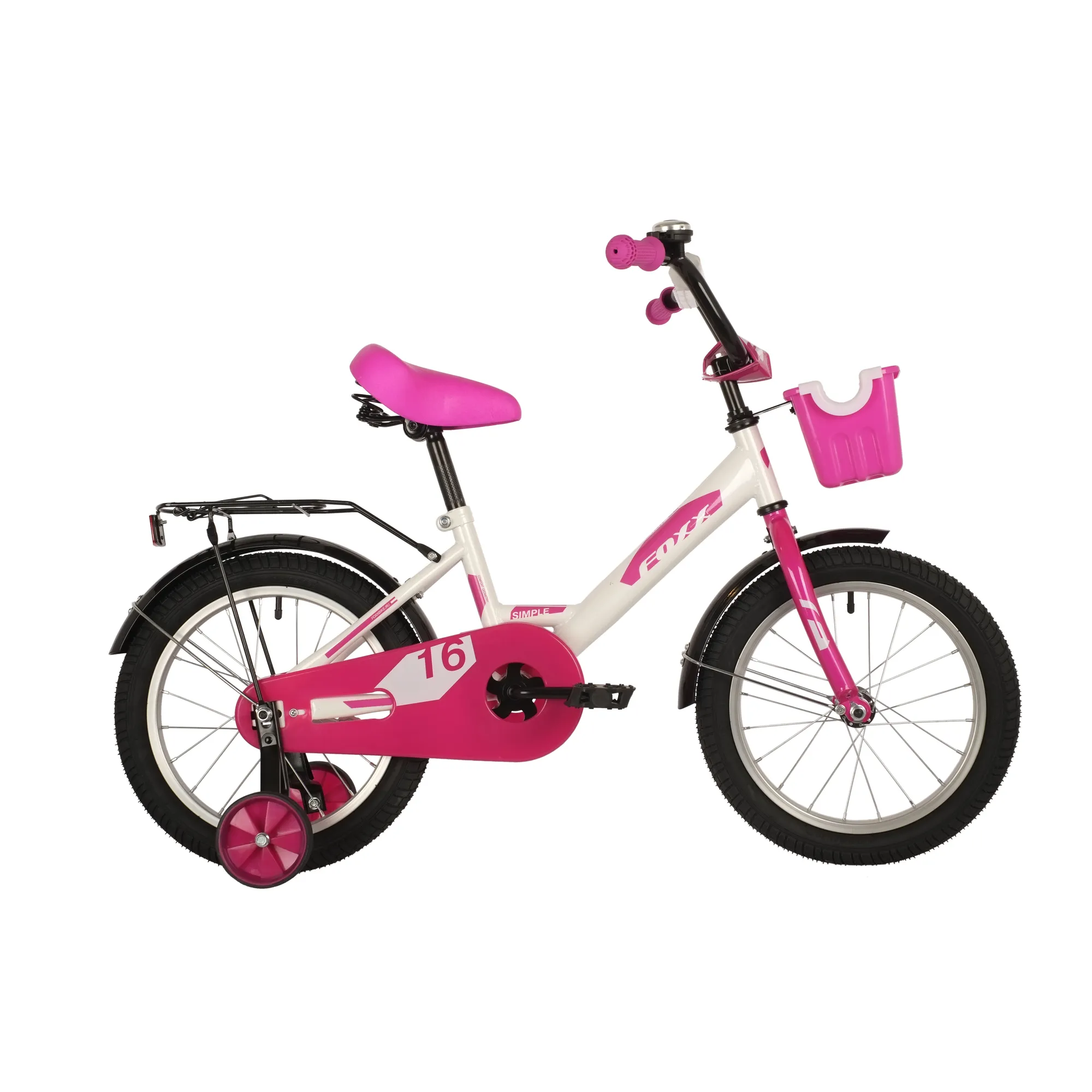 Велосипед 16 хардтейл FOXX SIMPLE (2021) количество скоростей 1 рама сталь 10,5 белый