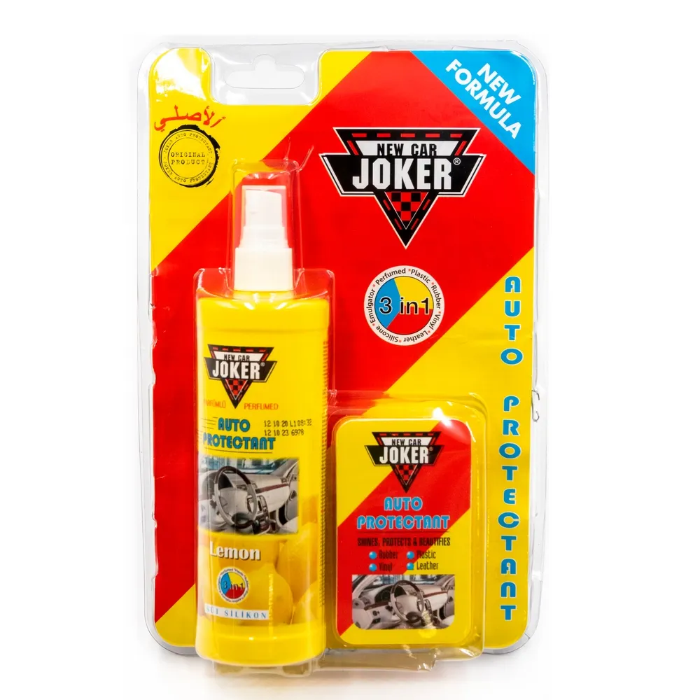 Полироль с губкой, защитная. Лимон 250 мл JOKER JK lemon